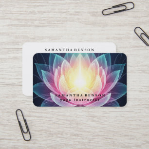 Carte De Visite Logo de fleur de lotus élégant Yoga