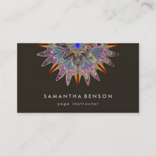 Carte De Visite Logo de fleur de lotus élégant Yoga