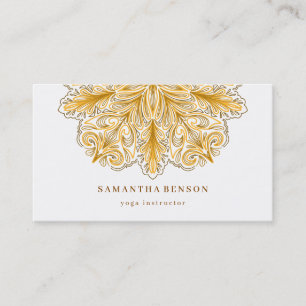 Carte De Visite Logo de fleur de lotus élégant Yoga