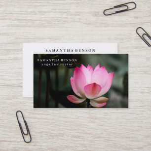Carte De Visite Logo de fleur de lotus élégant Yoga