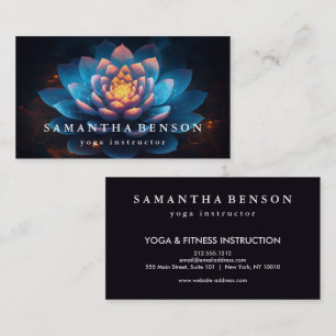 Carte De Visite Logo de fleur de lotus élégant Yoga