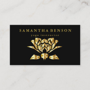 Carte De Visite Logo de fleur de lotus élégant Yoga