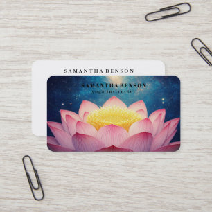 Carte De Visite Logo de fleur de lotus élégant Yoga