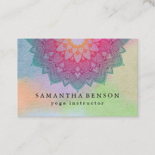 Carte De Visite Logo de fleur de lotus élégant Yoga