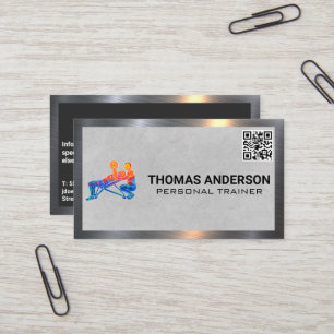 Carte De Visite Logo de formation personnelle Code QR d'aptitude