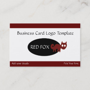 Carte De Visite Logo de Geoglyphes Red Fox