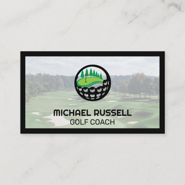 Carte De Visite Logo de golf | Golf (Devant)