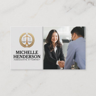 Carte De Visite Logo de justice juridique   Toucher la main de l'o