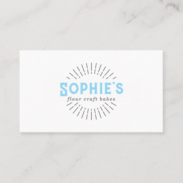 Carte de visite Logo de la Boulangerie Blue Baker (Devant)