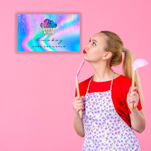 Carte De Visite Logo de la boulangerie holographique Maison de gâ