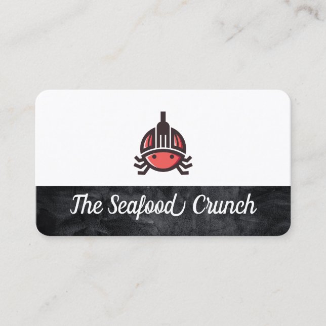 Carte De Visite Logo de la bouteille de crabe | Restaurant de frui (Devant)