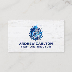 Carte De Visite Logo de la boutique de pêche Fruits de mer Res