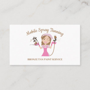 Carte De Visite Logo de la dame de Peinture pour le corps de bronz