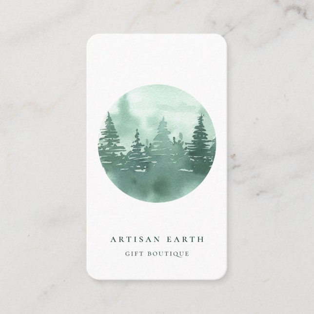 Carte De Visite Logo de la forêt artistique russe (Devant)