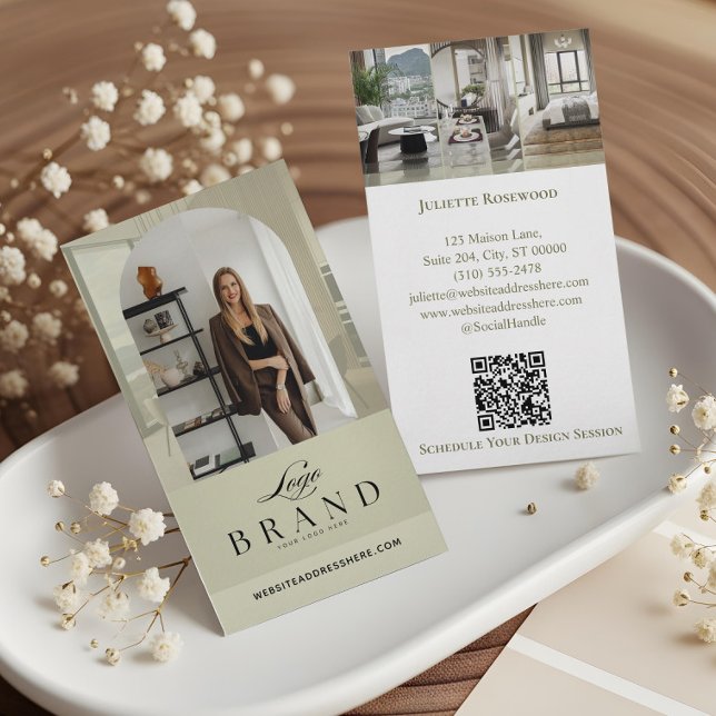 Carte De Visite Logo de la galerie de photos d'archives photograph (Modern Professional Photo Arch Photo Galley Logo Business Card)