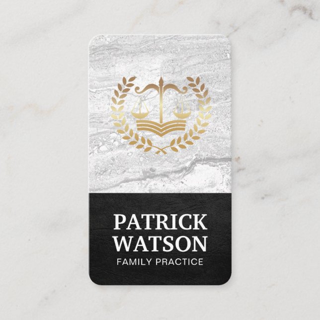 Carte De Visite Logo de la justice pénale | Avocat (Devant)