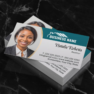 Carte De Visite Logo de la maison Agent immobilier Realtor Green P