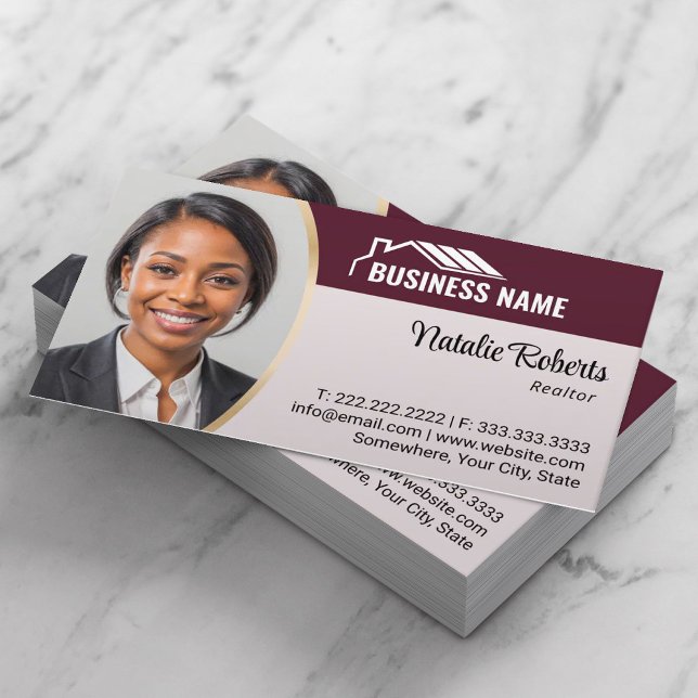 Carte De Visite Logo de la maison professionnelle Agent immobilier (Créateur téléchargé)