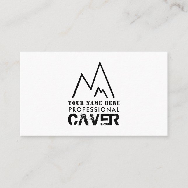 Carte De Visite Logo de la Montagne Noire, Explorateur de grottes, (Devant)