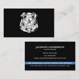 Carte De Visite Logo de la police personnalisé du département de l