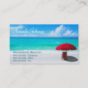 Carte De Visite Logo de la Professional Beach Real Estate Company