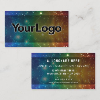 Carte De Visite Logo de la société artisanale Rainbow Cosmic Galax