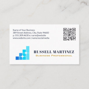 Carte De Visite Logo de la société financière   Code QR