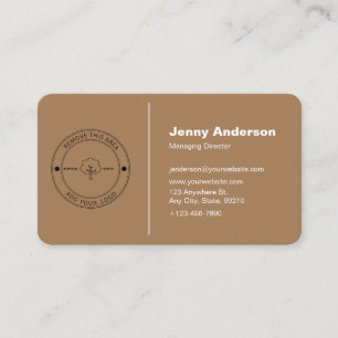 Carte De Visite Logo de la société minimaliste Couleur de café cla