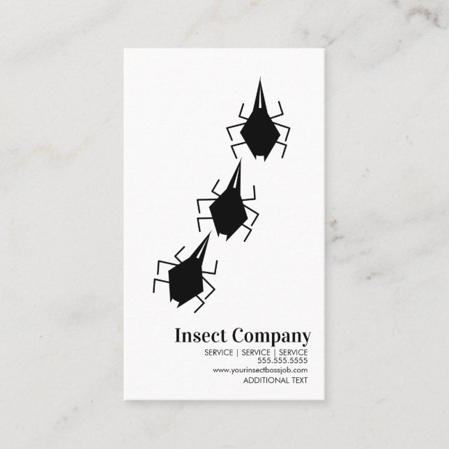 Carte De Visite Logo de la société Modern Pest Control Bugs (Devant)