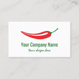 Carte De Visite Logo de la société Red chili pepper modèle