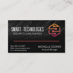 Carte De Visite Logo de la technologie moderne   Arrière - plan de