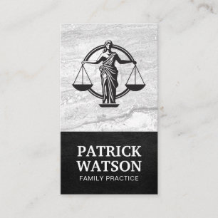 Carte De Visite Logo de Lady Law Justice   Légal