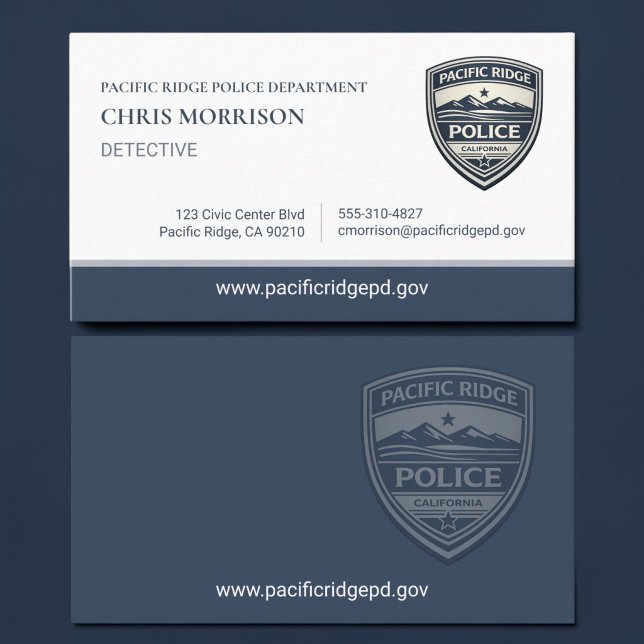 Carte De Visite Logo de l'agent de police de la force publique (Créateur téléchargé)