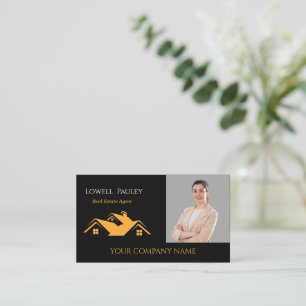Carte De Visite logo de l'agent immobilier promotionnel profession