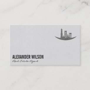 Carte De Visite Logo de l'agent immobilier / Silver Foil Archito
