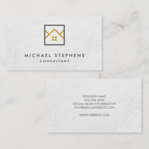 Carte De Visite Logo de l'agent immobilier Texture murale