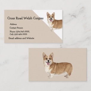 Carte De Visite Logo de l'animal animal de compagnie de Corgi gall