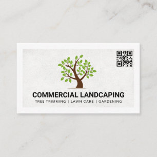 Carte De Visite Logo de l'arbre   Code QR
