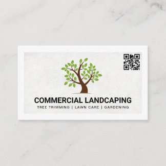 Carte De Visite Logo de l'arbre | Code QR