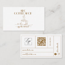 LOGO de l'artisan moderne Code QR Café 