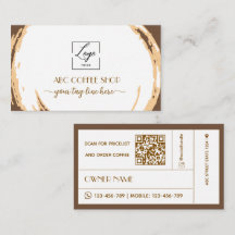 LOGO de l'artisan moderne Code QR Café 