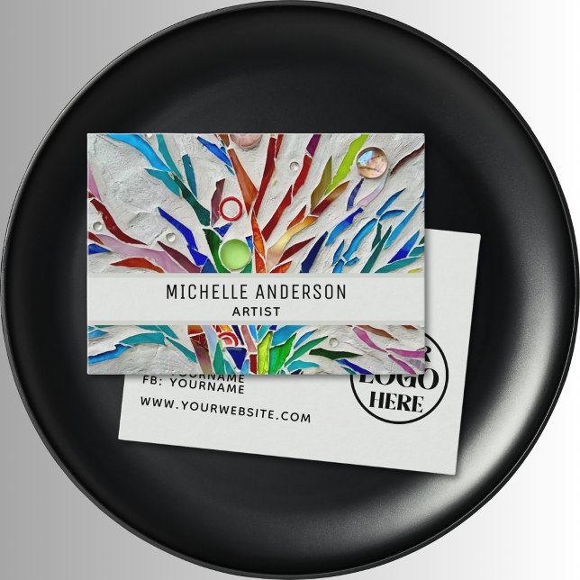 Carte De Visite Logo de l'artiste coloré (Créateur téléchargé)