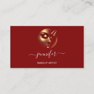 Carte De Visite Logo de l'artiste de maquillage professionnel Lash