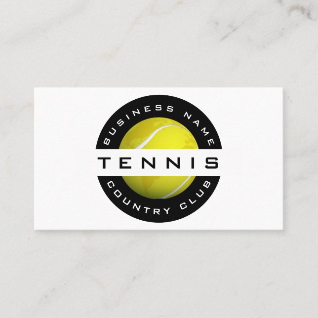Carte De Visite Logo de l'entraîneur du club de tennis moderne bra (Devant)