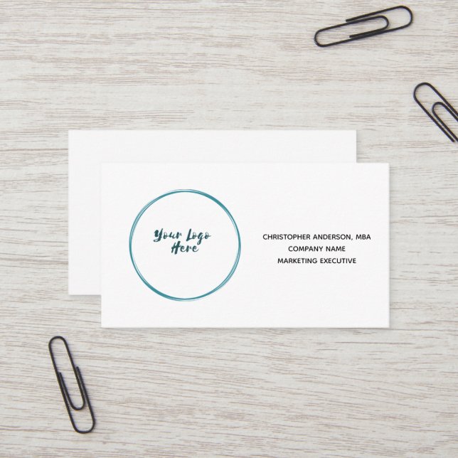 Carte De Visite Logo de l'entreprise commerciale (Devant/Arrière en situation)