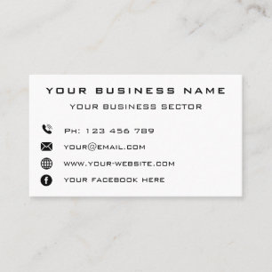 Carte De Visite Logo de l'entreprise Coordonnées Professionnel