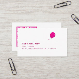 Carte De Visite Logo de l'entreprise de ballons Code QR