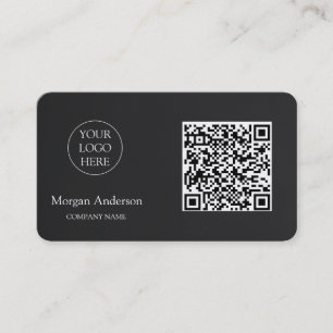 Carte De Visite Logo de l'entreprise de code QR professionnel mode