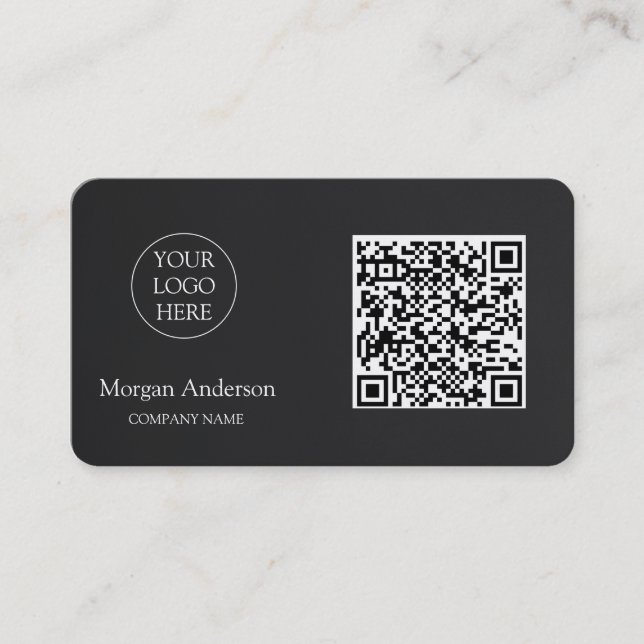 Carte De Visite Logo de l'entreprise de code QR professionnel mode (Devant)