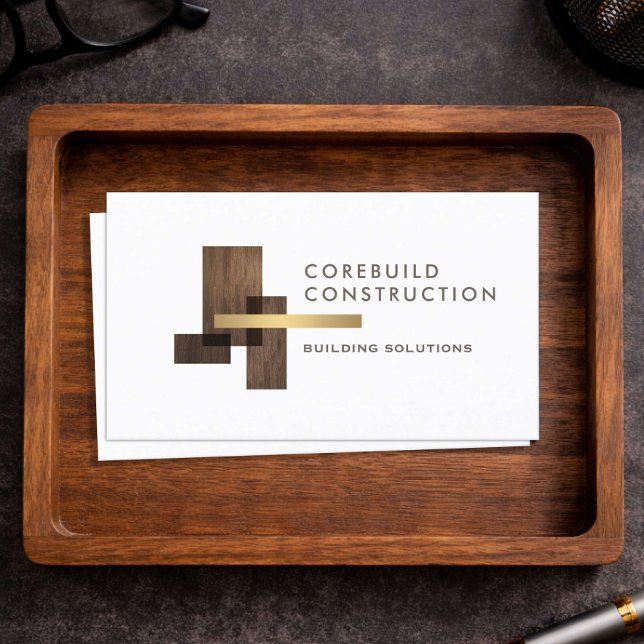 Carte De Visite Logo de l'entreprise de construction (Créateur téléchargé)
